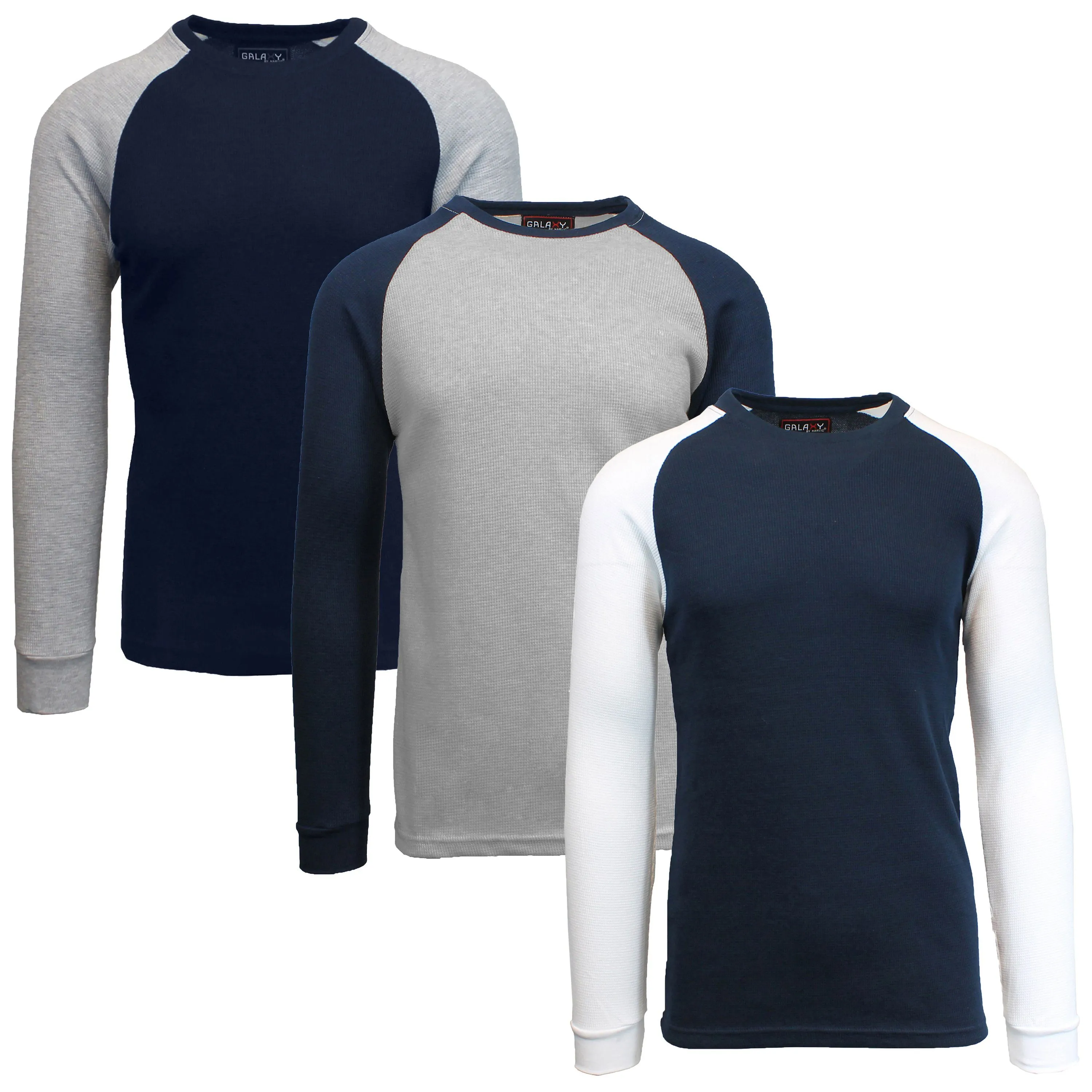 3-Pack: Raglan Sleeve Thermal Shirt