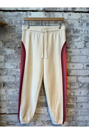 Anytime Sweatpants - Antique White Stripe