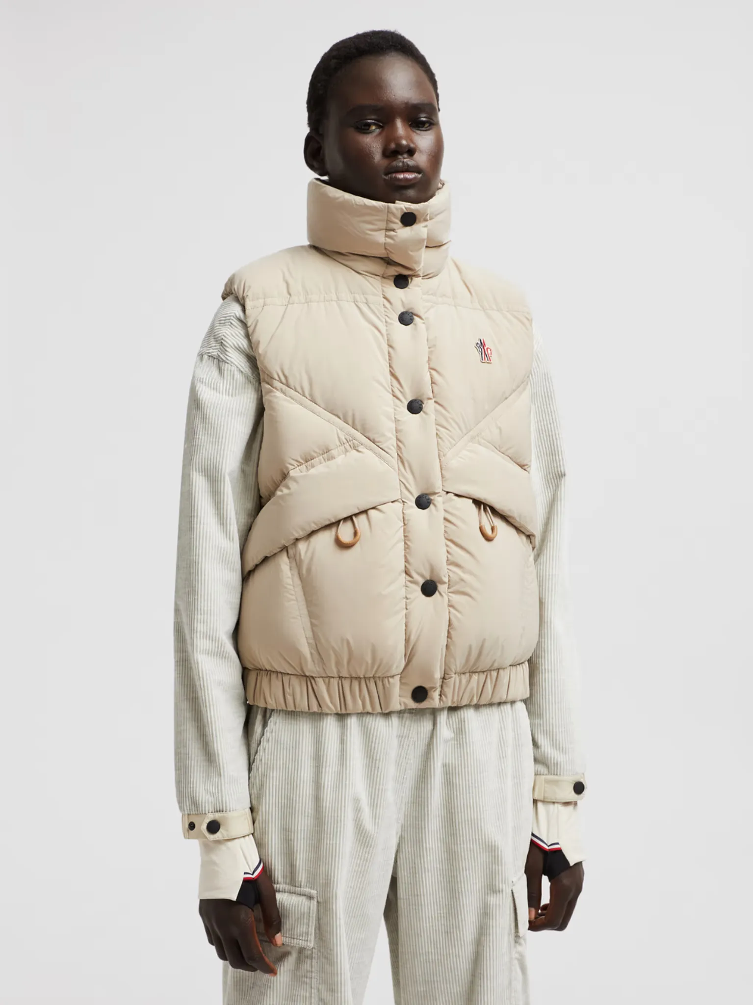 MONCLER GRENOBLE WOMEN Marolies Down Gilet Beige