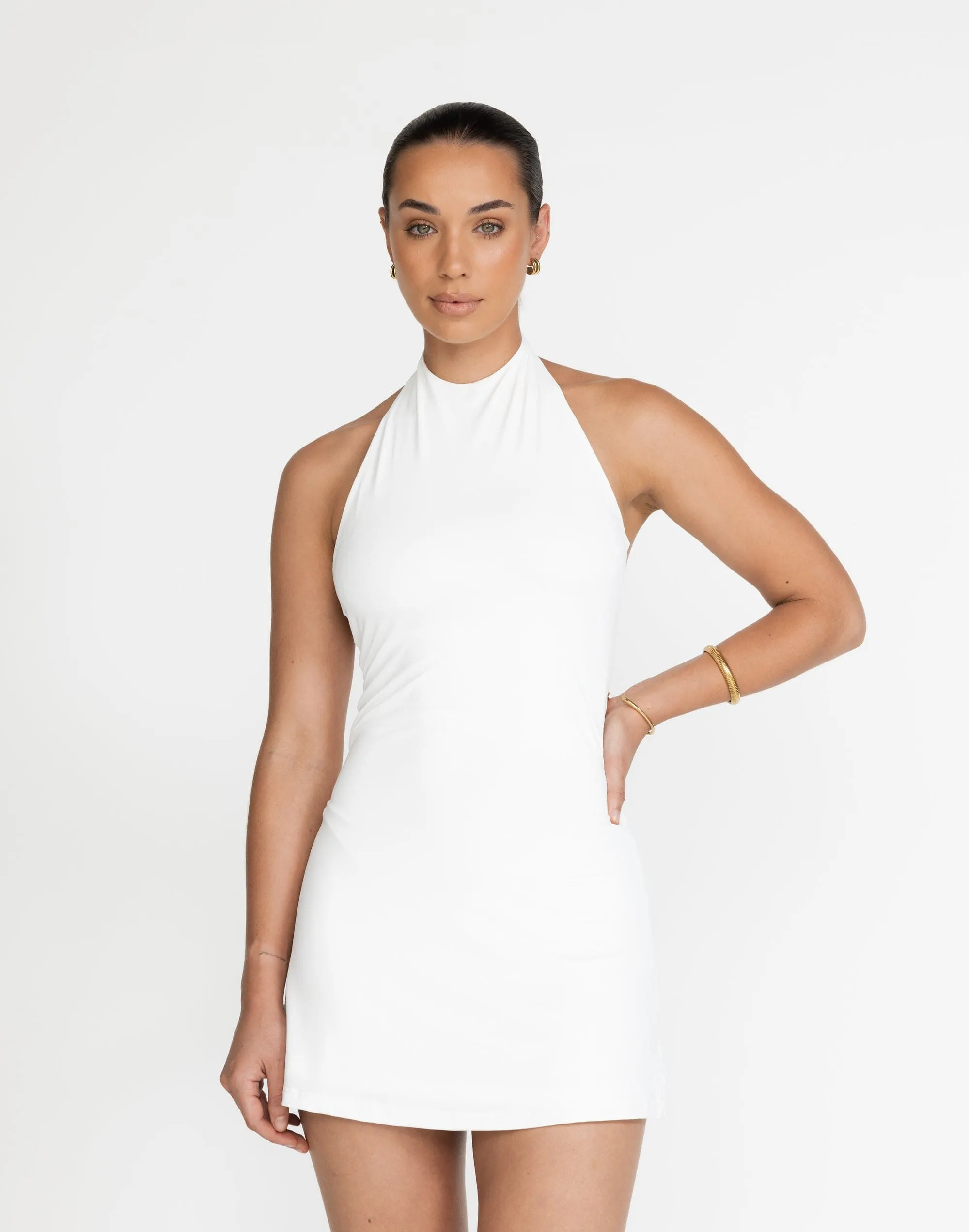 Speakeasy Mini Dress (White)