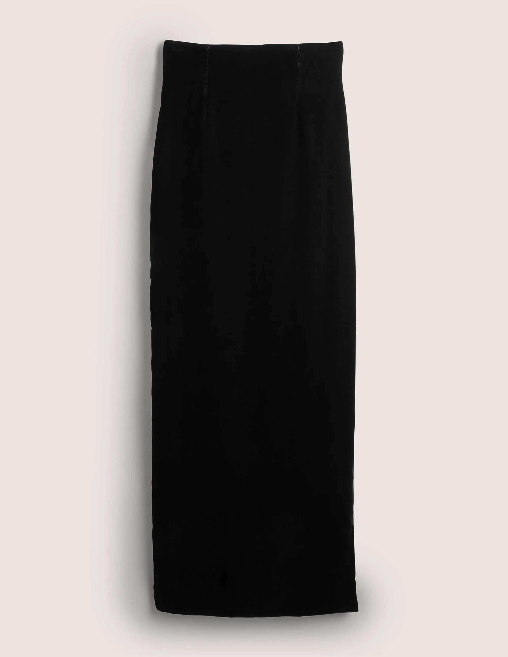 Velvet Party Maxi Skirt-Black