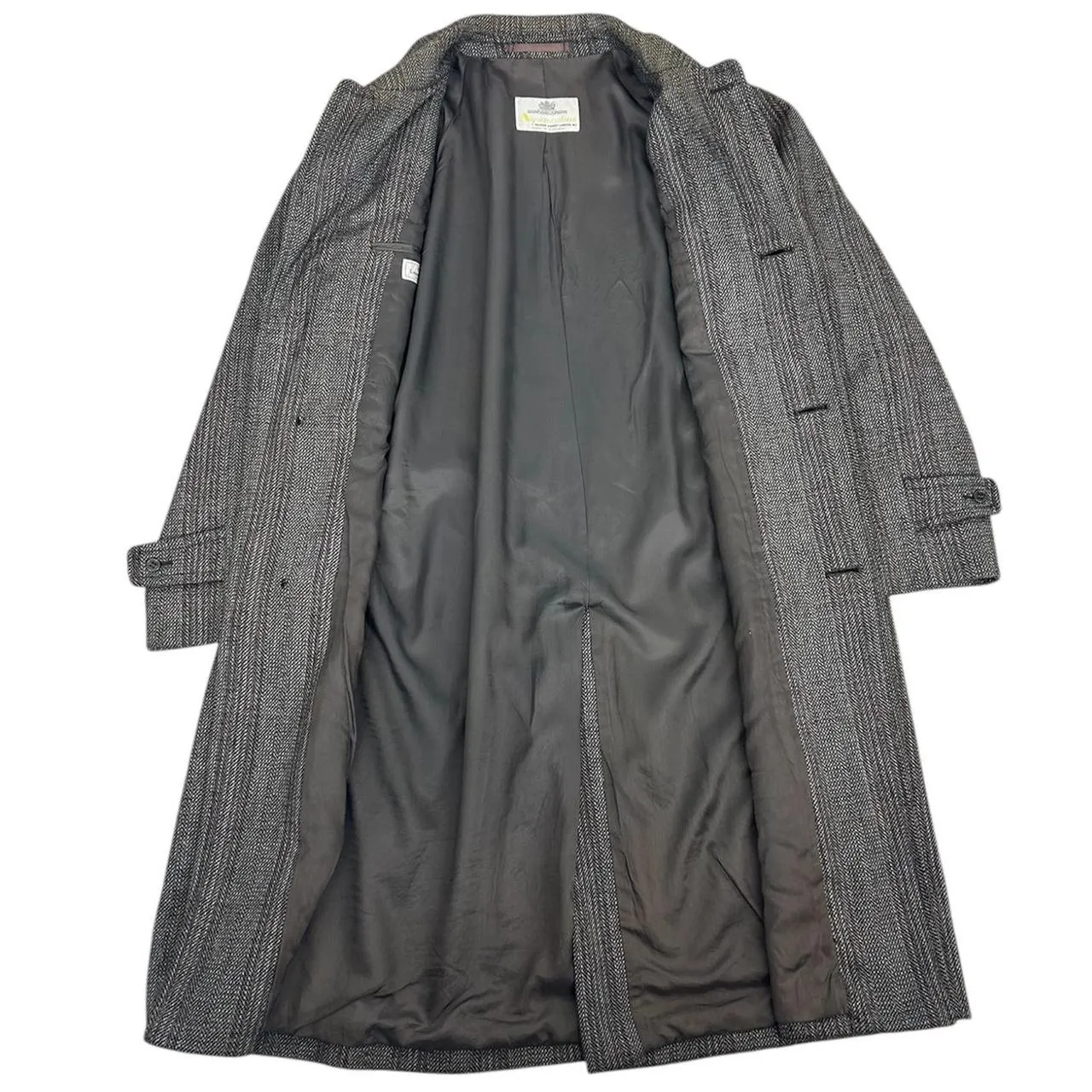 Vintage Aquascutum Tweed Lambswool Overcoat Medium
